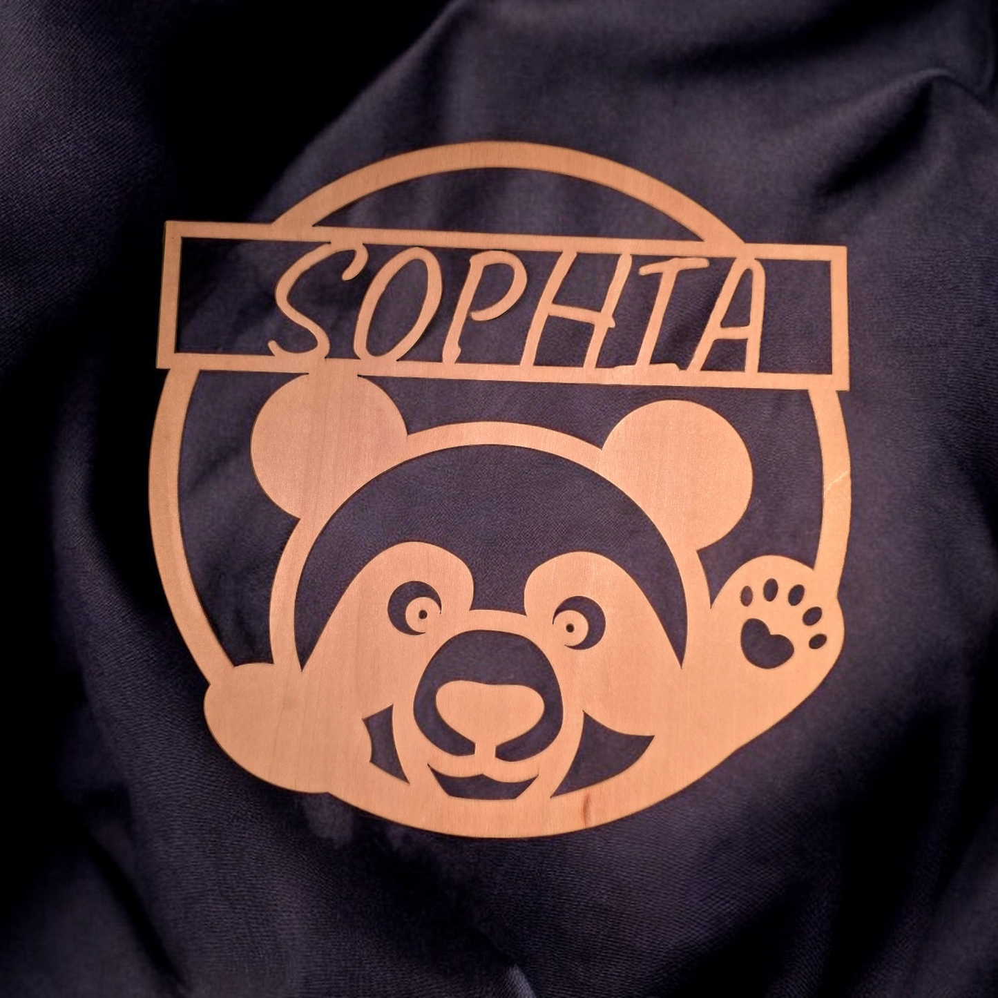 Holzschild - Panda