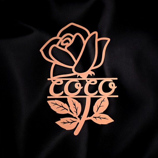Holzschild - Rose